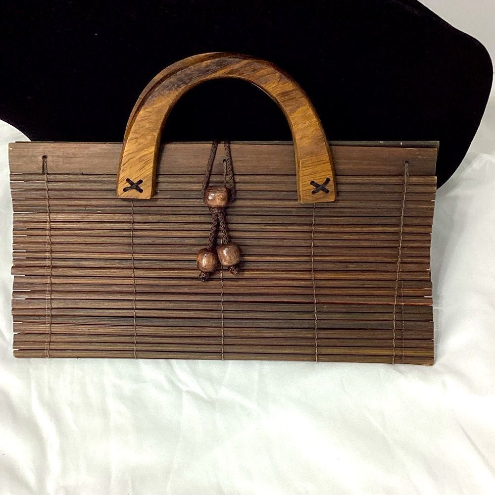 Wooden Bamboo Purse Clutch